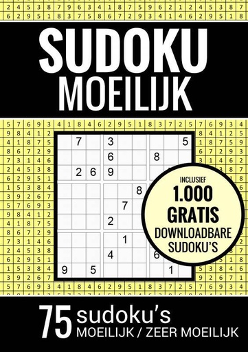 [9789464651102] Sudoku Moeilijk / Sudoku Zeer Moeilijk - Puzzelboek: 75 Moeilijke Sudoku Puzzels voor Volwassenen en Ouderen / Druk 3
